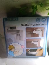 Cabinet Locks Child Safety Latches Baby Proof Lock Drawer Door 10 Pack White USA