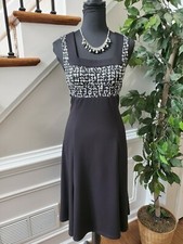 K Studio Women's Black Polyester Blend Sleeveless Square Neck Maxi Dress Size 6