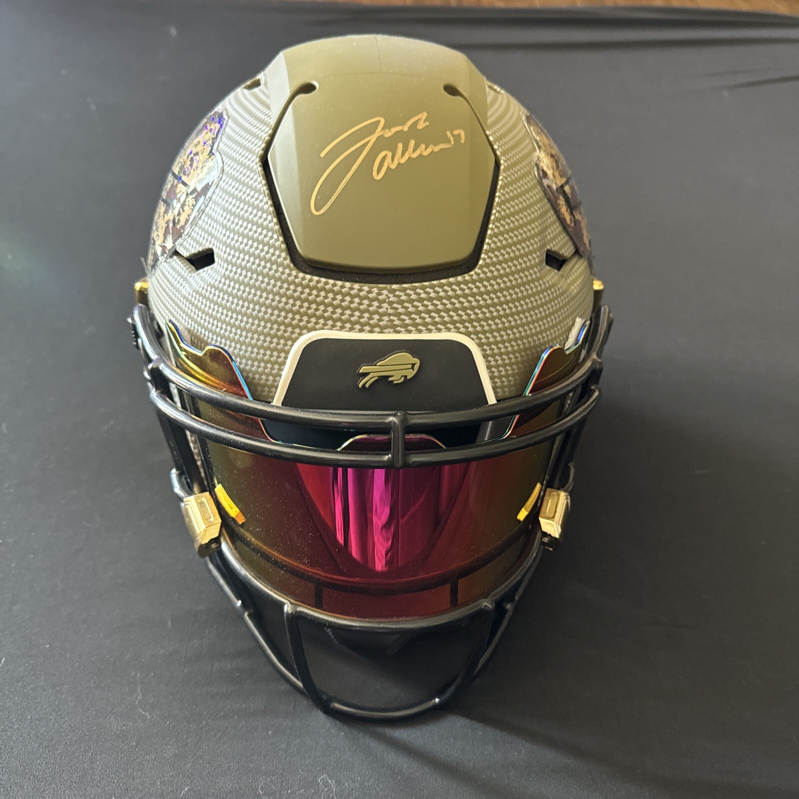 josh allen Autographed Signed Buffalo Bills Custom Authentic Full Size Speed Flex RARE Salute Beckett COA 