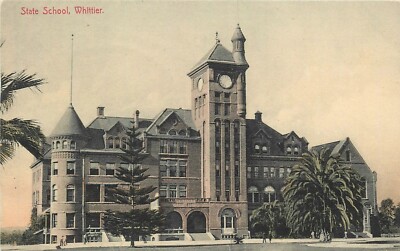 Postcard C-1910 California Whittier State School hand colored Muestra CA24-4569