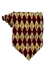 Warner Bros Handmade 100 SILK Men's Looney Tunes Tweety Bird Tie 59" x 4"