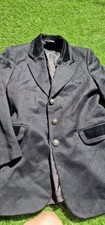 Vintage Libra Black Blazer Jacket With Suede Detail Size 10