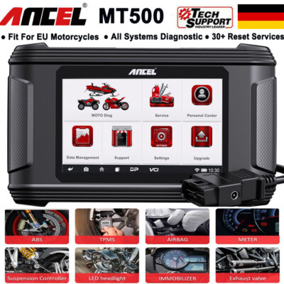 ANCEL MT500 Motorrad Diagnosegerät Alle Systeme OBD2 Scanner ABS Fit Für YAMAHA