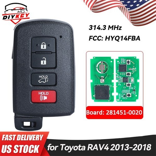 For 2013-2018 TOYOTA RAV4 SMART REMOTE KEY HYQ14FBA 281451-0020