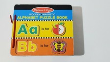 melissa & doug wooden magnetic alphabet puzzle book