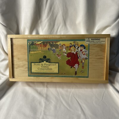 House of Marbles Picnic & Playground Games Compendium NEW In Wooden Box SEALED
