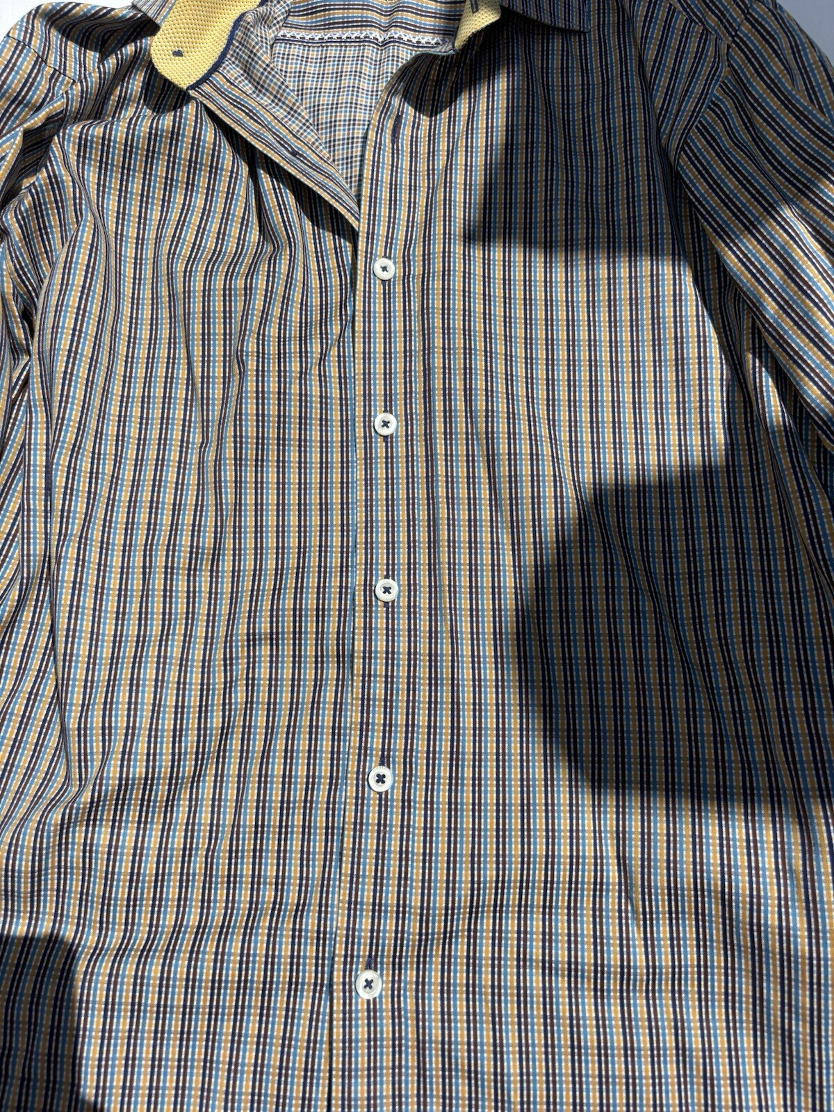 Men's Large Bugatchi Button Down Formal Dress Shi… - image 5