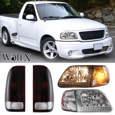 Chrome Headlightssmoke Tail Lights Assembly For 1997-2003 Ford F-150 Leftright Chrome Headlightssmoke Tail Lights Assembly For 1997-2003 Ford F-150 Leftright