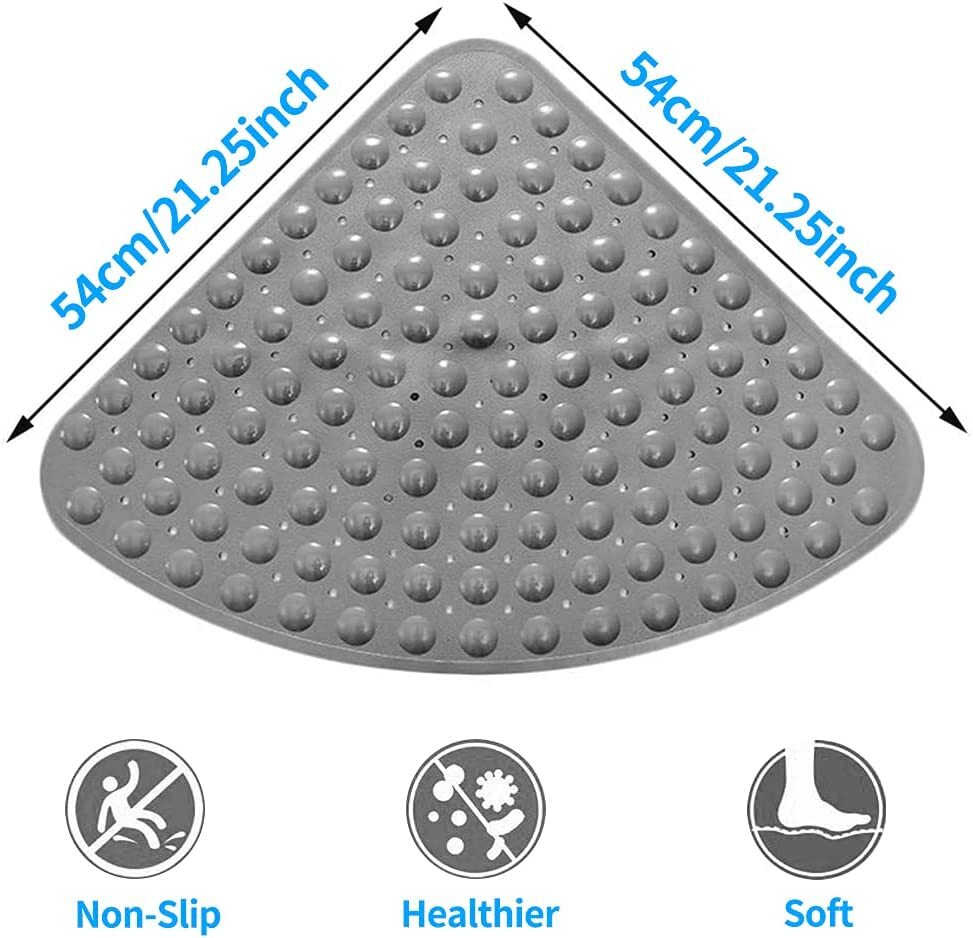 Shower Mat Non Slip Sector Corner Bath Mat Anti Mould Quadrant Bath