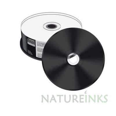 25 Mediarange Black Bottom CD-R CDR blank disc White Printable 52x ...