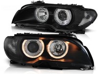 Scheinwerfer Angel Eyes FüR BMW 3Er E46 Coupe Cabrio Bj. 2003-2006 Schwarz
