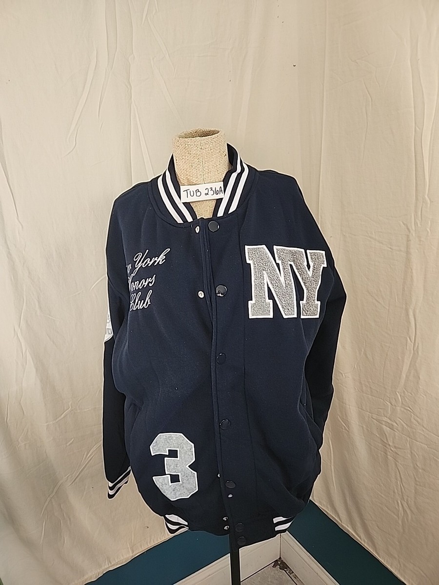 Beyond the Limit Navy Blue NEW YORK HONORS CLUB Varsity Jacket men's size L | eBay Beyond the Limit Navy Blue NEW YORK HONORS CLUB Varsity Jacket men's size L | eBay