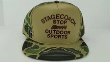 Vintage Stagecoach Stop Outdoor Sport Camo One Size Adult Snap Back Trucker Hat