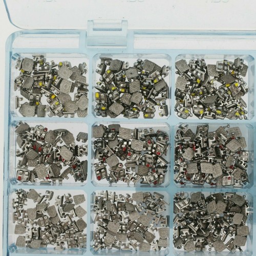 50 Kit Dental Braces Metal Orthodontic Brackets Mini Roth 022 345 Hook Monoblock - Picture 4 of 12