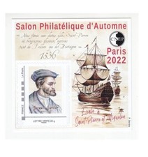 BLOC CNEP N° 91 SALON PHILATELIQUE D'AUTOMNE JACQUES CARTIER PARIS 2022