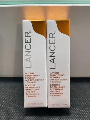 2 X LANCER Instant Brightening Booster with 30% Vitamin C  0.25 oZ (each)