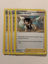 Pokemon Card Evolving Skies 4x Playset Zinnia's Resolve 164/203 NM