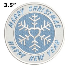 Christmas Patch Snowflakes Embroidered iron-on Applique Christmas Winter Festive