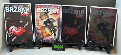 BRZRKR #7 SET OF 4 COVER A, B, C, D FOIL NM KEANU REEVES BOOM STUDIO 2022 COMICS