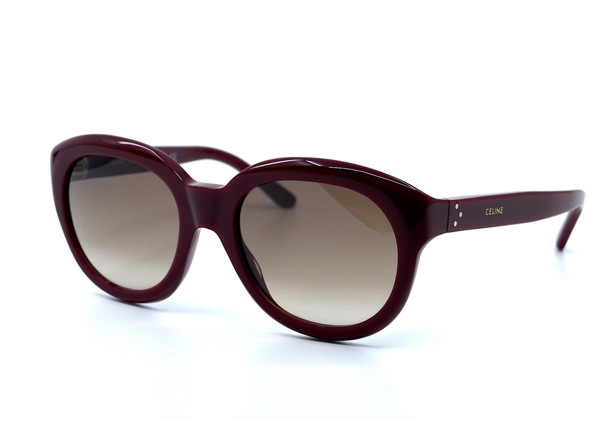 NEW CELINE CL40071I 69F BURGUNDY BROWN ROUND WOMEN S SUNGLASSES 56 20 140