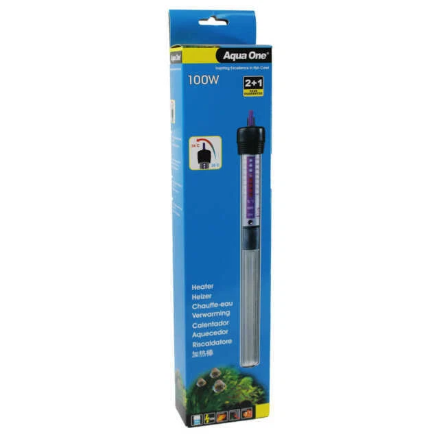 Aqua One Aquarium Submersible Glass Heater 100W