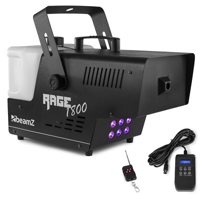 BeamZ ''Rage 1800LED'' DMX Fog Nebelmaschine, 1800 Watt, Funk- FB & Timer- Remote