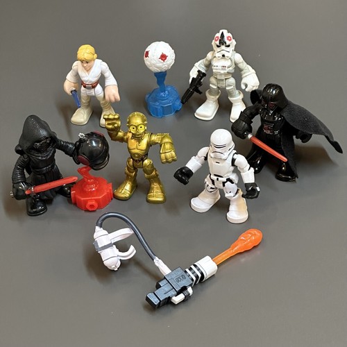 Lot de figurines articulées Playskool Star Wars Galaxy Heroes Kylo Ren Vader C3PO Trooper - Photo 1 sur 6