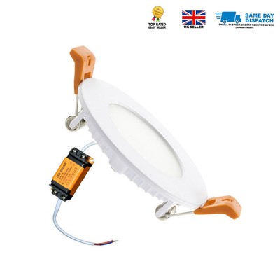 3W LED Einbau Runde/Quadratische Decke Flach Panel Down Light Ultra Slim, UK Lager