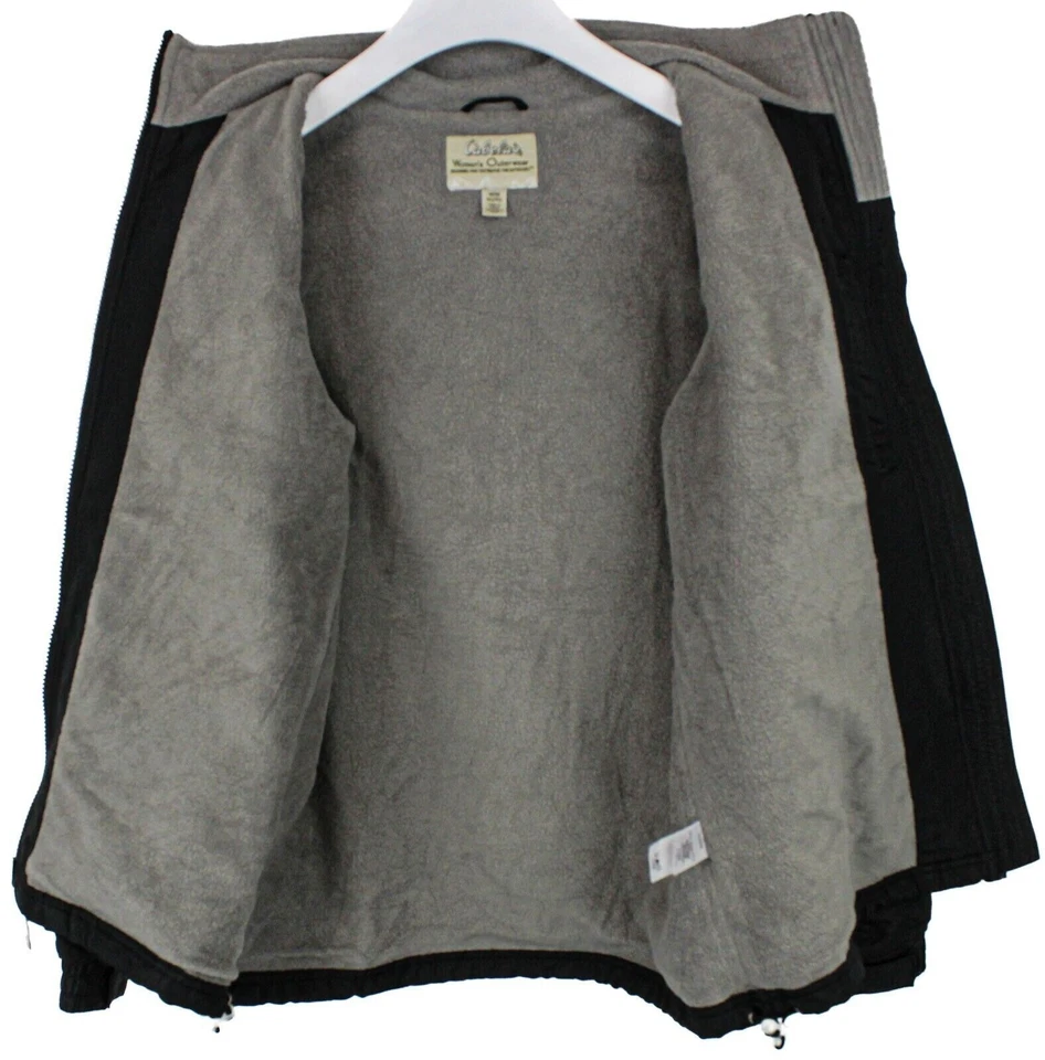 Cabela's Women's Jacket M Fleece Lining Lightweight Black - Image 4 of 4