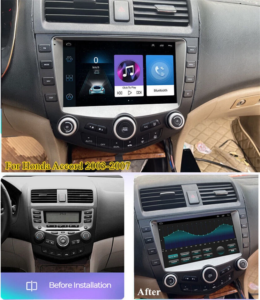 For 2003-2007 Honda Accord 9" Android 14 Carplay Car Stereo Radio GPS Navi WIFI - Image 3 of 4