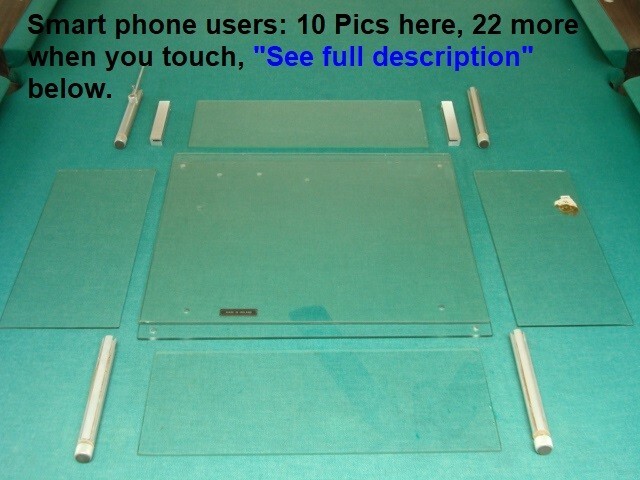Smaller Glass Case Assembly , 1970's Transcriptors Skeleton Turntable, Last One!