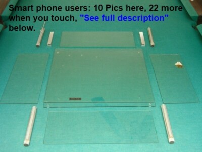 Smaller Glass Case Assembly , 1970's Transcriptors Skeleton Turntable, Last One!