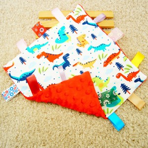 Baby Comfort Blanket With Tag Taggy Security Blanket Red Underside