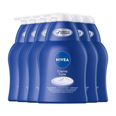 NIVEA Flüssigseife Creme Care Pflegeseife mild Duft der NIVEA Creme 6 x 250ml