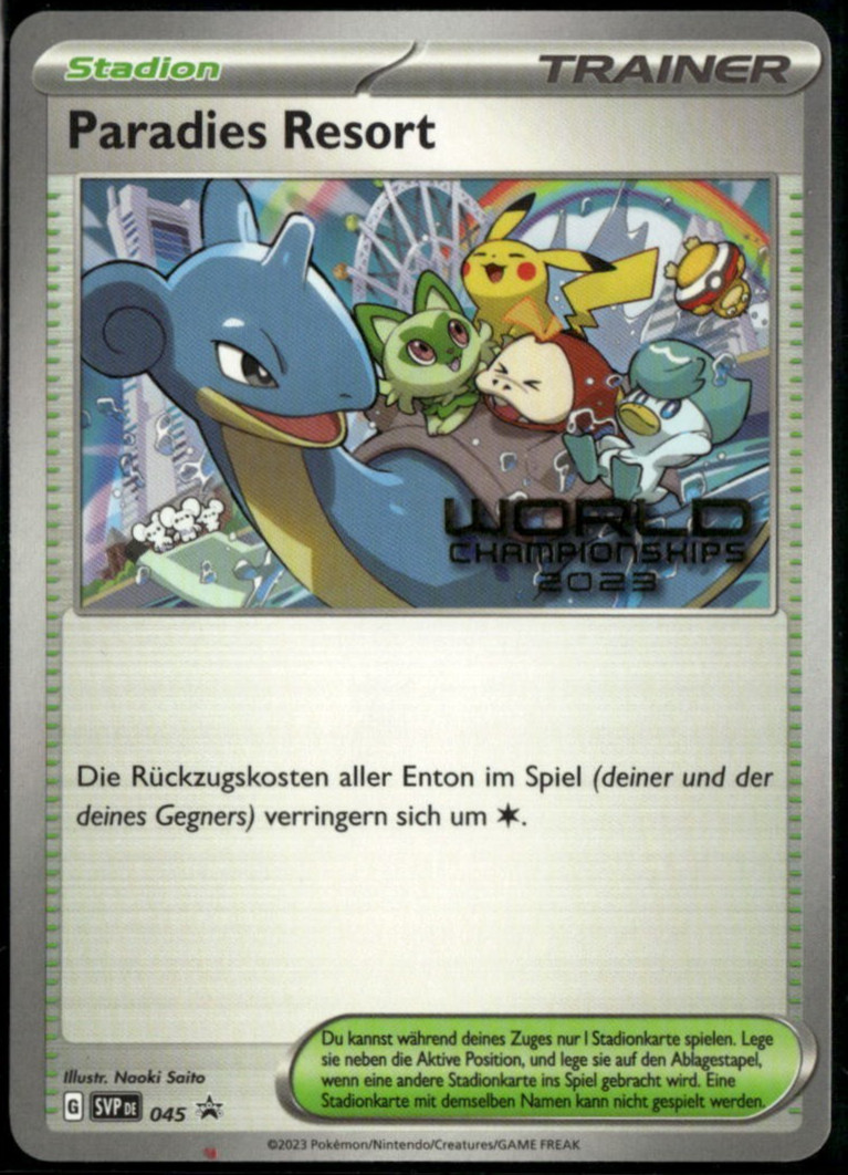 Paradise Resort 2023 World Championships GERMAN Promo SVP 045 NM Pokemon