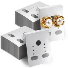 500 Pack Hanging Earring Display Cards Plain 1.2 x 1.5 Holder with 6 Holes