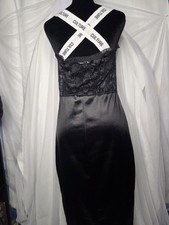 Fashion Nova Black Midi Dress Adjustable Spaghetti Straps Party Evening XL
