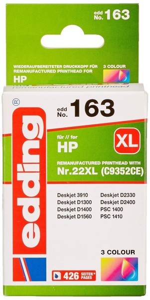 Edding Druckerpatrone EDD-163 - Einzelpatrone - 3-Farbig - 17 Ml - Reichweite 41-image