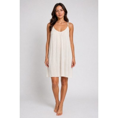 Elan Women's White Shear Midi Adjustable Straps Women s Size Medium