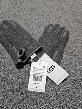 UGG Mens Charcoal Knit Tech Gloves Medium M