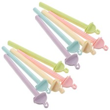 20 Pcs Plastic Bird Perch Stand Holders Macaron Color for Parakeet Cockatiel