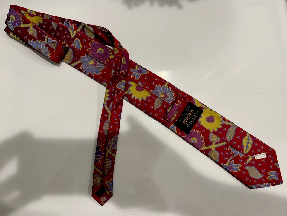 NUEVO CON ETIQUETAS VERSO 9 MULTICOLOR Paisley,  ESTILO ESTAMPADO DISEÑOS SEDA CORBATA PARA EL CUELLO Foto 2 de 4