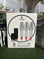 TRAVALO Classic Refillable Perfume Spray Set 3x5ml Black New