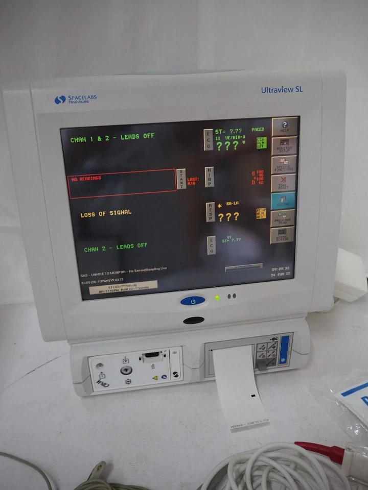 Spacelabs Ultraview SL2600 显示器带 92517 Capnography CO2 模块 Oximax SpO2 — 第 2/4 张图片