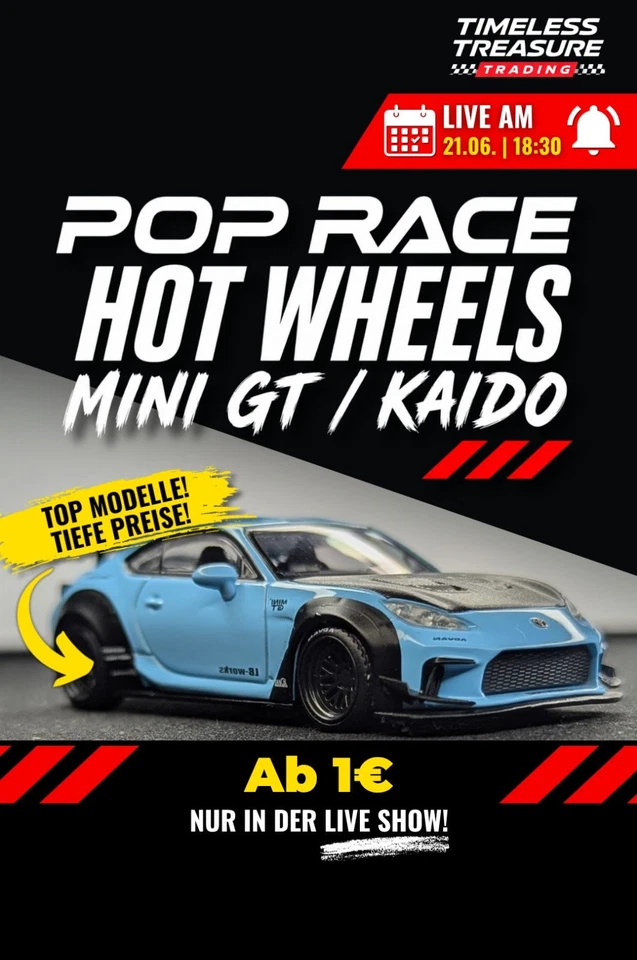 Hot Wheels, Kaido, Pop Race🔥 Jetzt Live AB 1€💥 - Toys Sunday #12