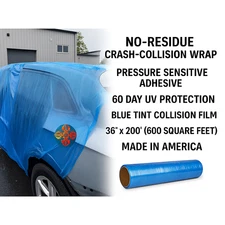 Crash Wrap-Collision Wrap Film 36" x 200'(600sq.ft.)No-Residue-UV-Our Pictures