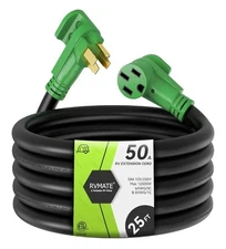 RV Extension Cord 25-ft 50 Amp with 90° Locking End 125/250v 12,500W