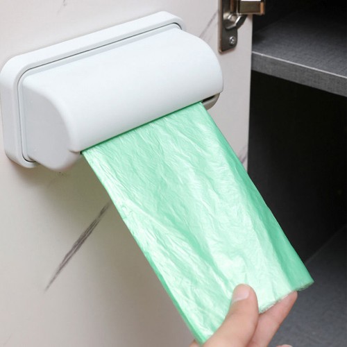 Wall Mounted Trash Bag Holder Plastic Drill Free Garbage Bag Dispenser For Home - Picture 2 of 21