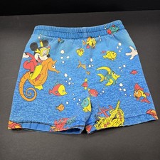 Vintage 90s Mickey Mouse Scuba Swim Trunks Shorts 18M USA Walt