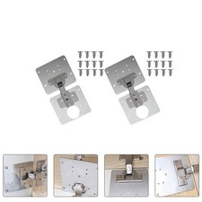 2pcs Silver Hinge Repair Plates with 1pc Cabinet Hinge and Fixing Screws
